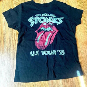 The Rolling Stones Original US Tour ‘78 Black Short Sleeve T-Shirt Size 5T